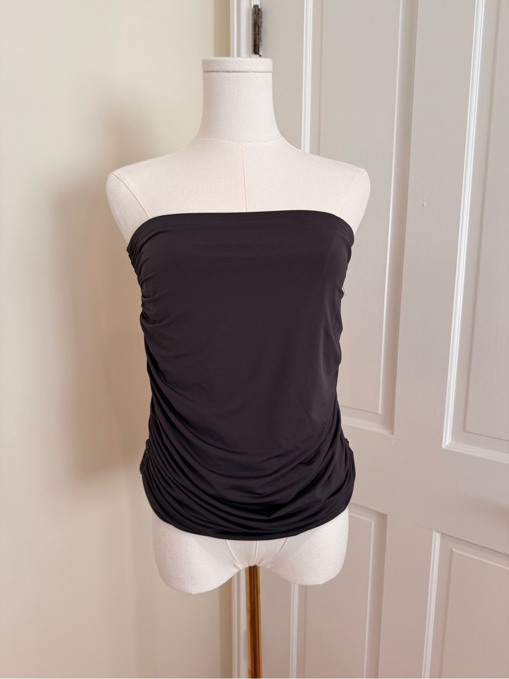 Abound Black Strapless Ruched Tube Top